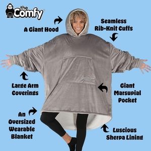 2 pack THE COMFY Original | Oversized Microfiber & Sherpa Wearable Blanket